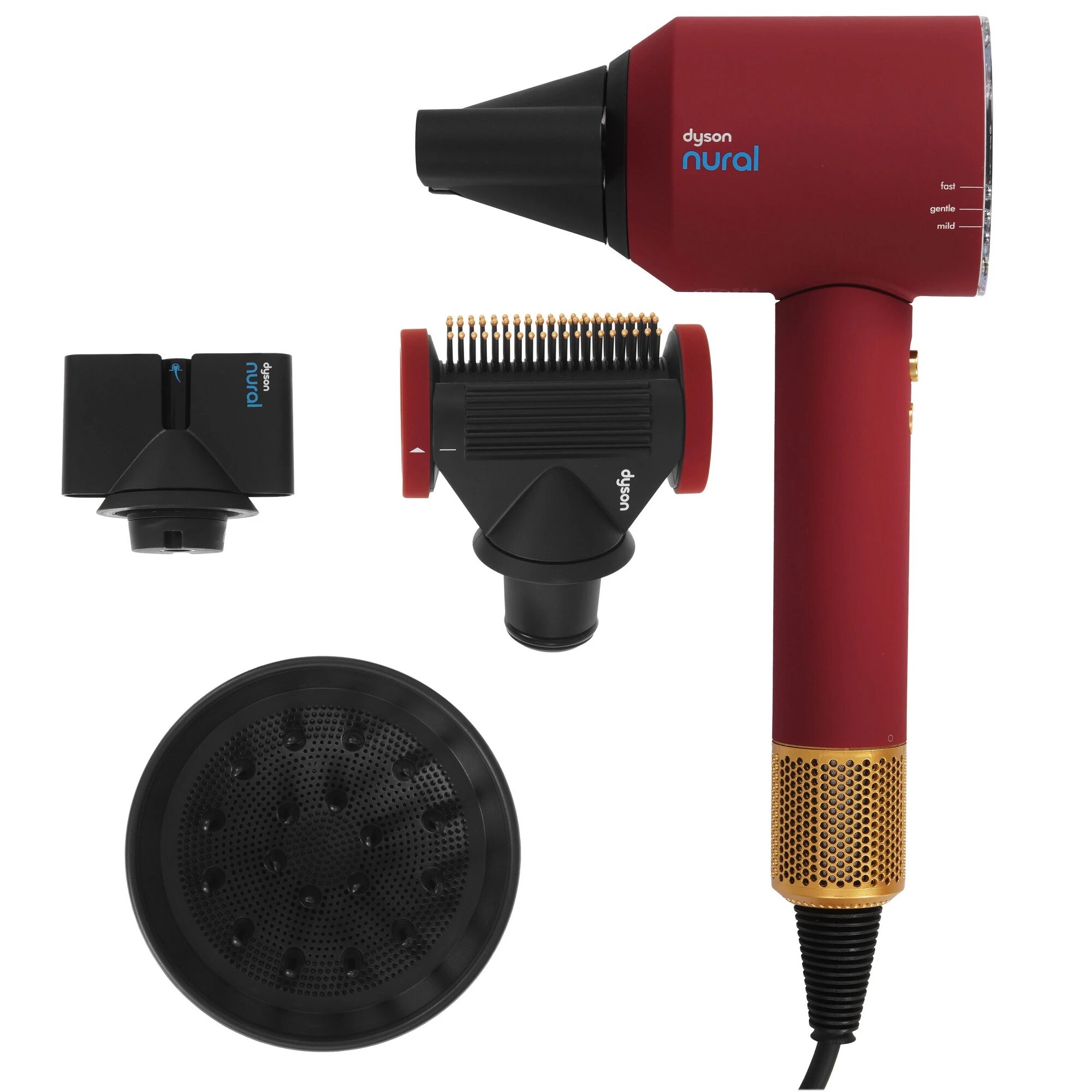 Фен Dyson Supersonic Nural HD16 Red Velvet/Gold