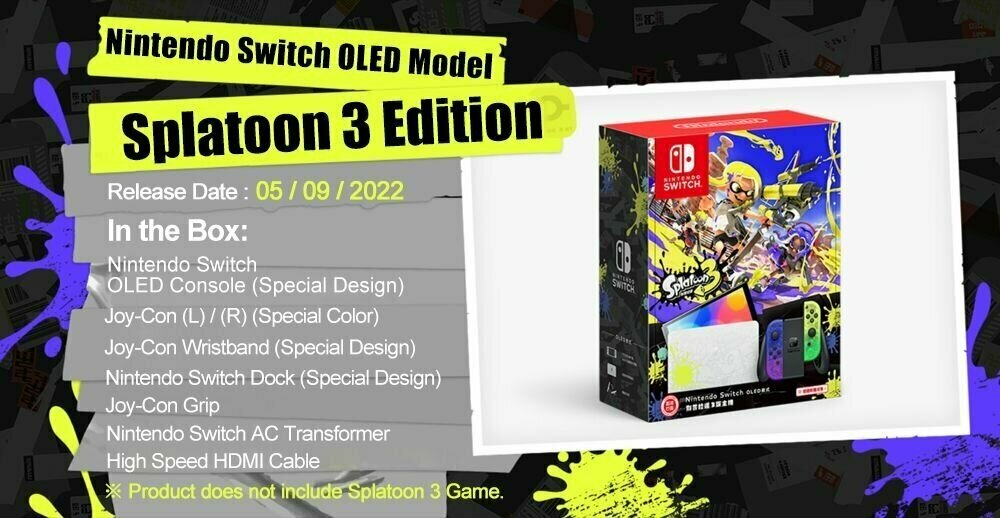 Игровая консоль Nintendo Switch OLED 64Gb Splatoon 3