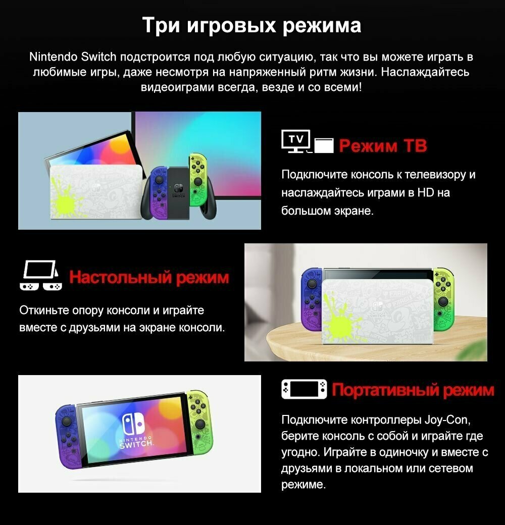 Игровая консоль Nintendo Switch OLED 64Gb Splatoon 3