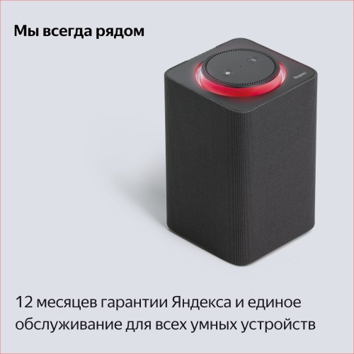 Умная колонка Яндекс Станция Макс с Zigbee Черный оникс