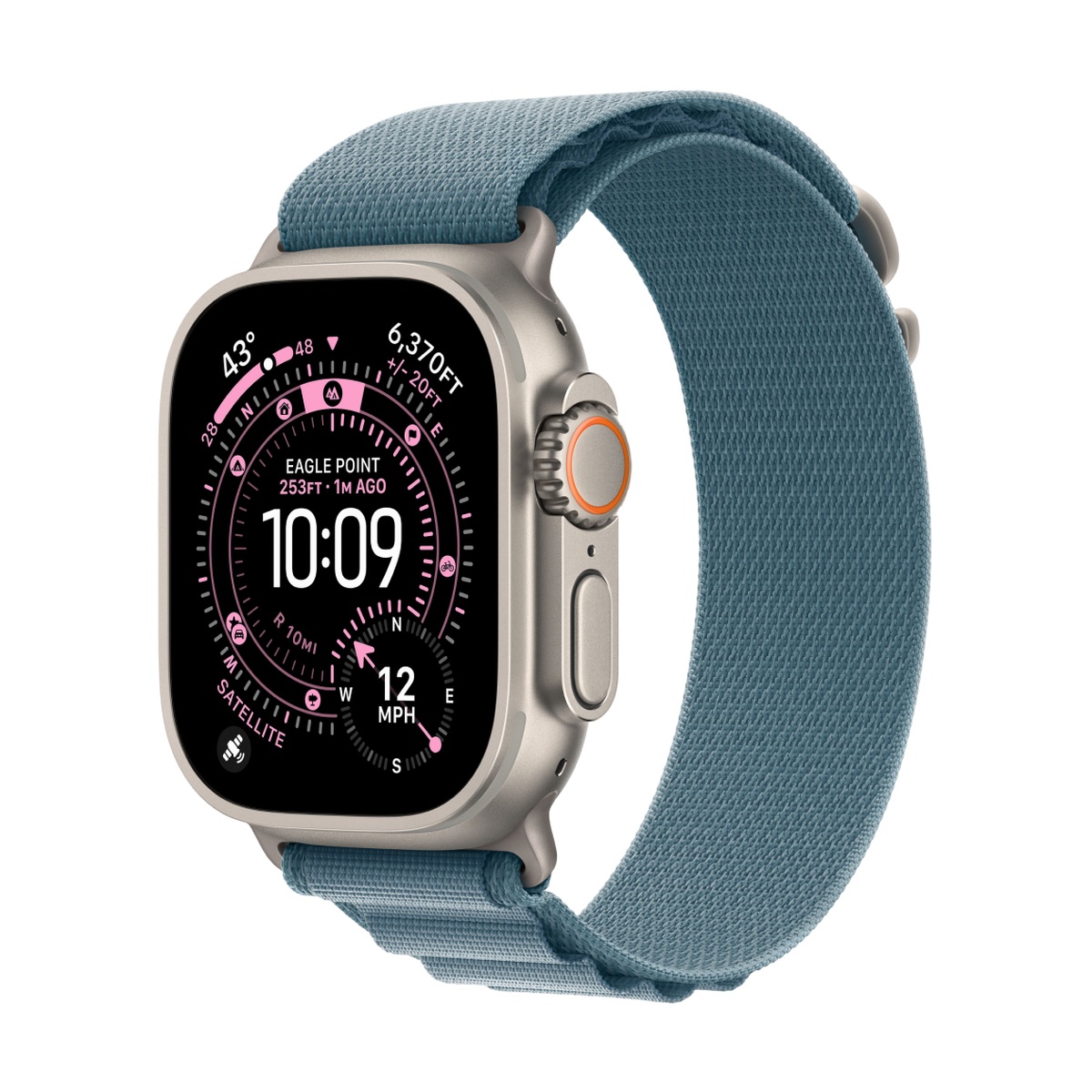 Умные часы Apple Watch Ultra 3, 49 мм, Natural Titanium, ремешок Blue Alpine Loop S