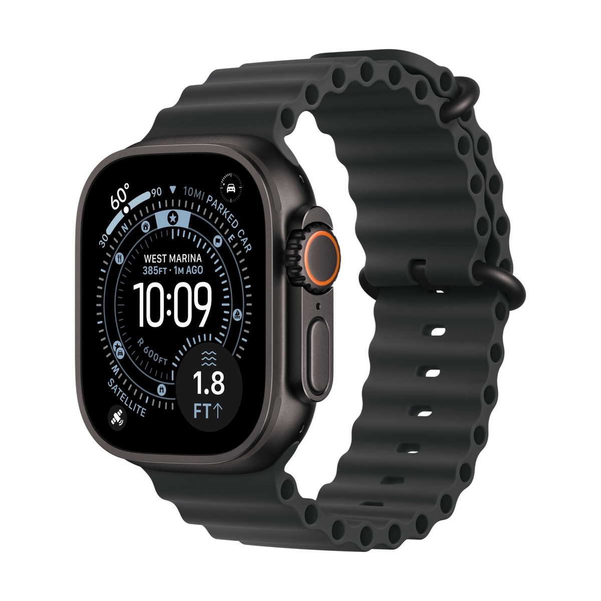 Умные часы Apple Watch Ultra 3, 49 мм, Black Titanium, ремешок Black Ocean Band