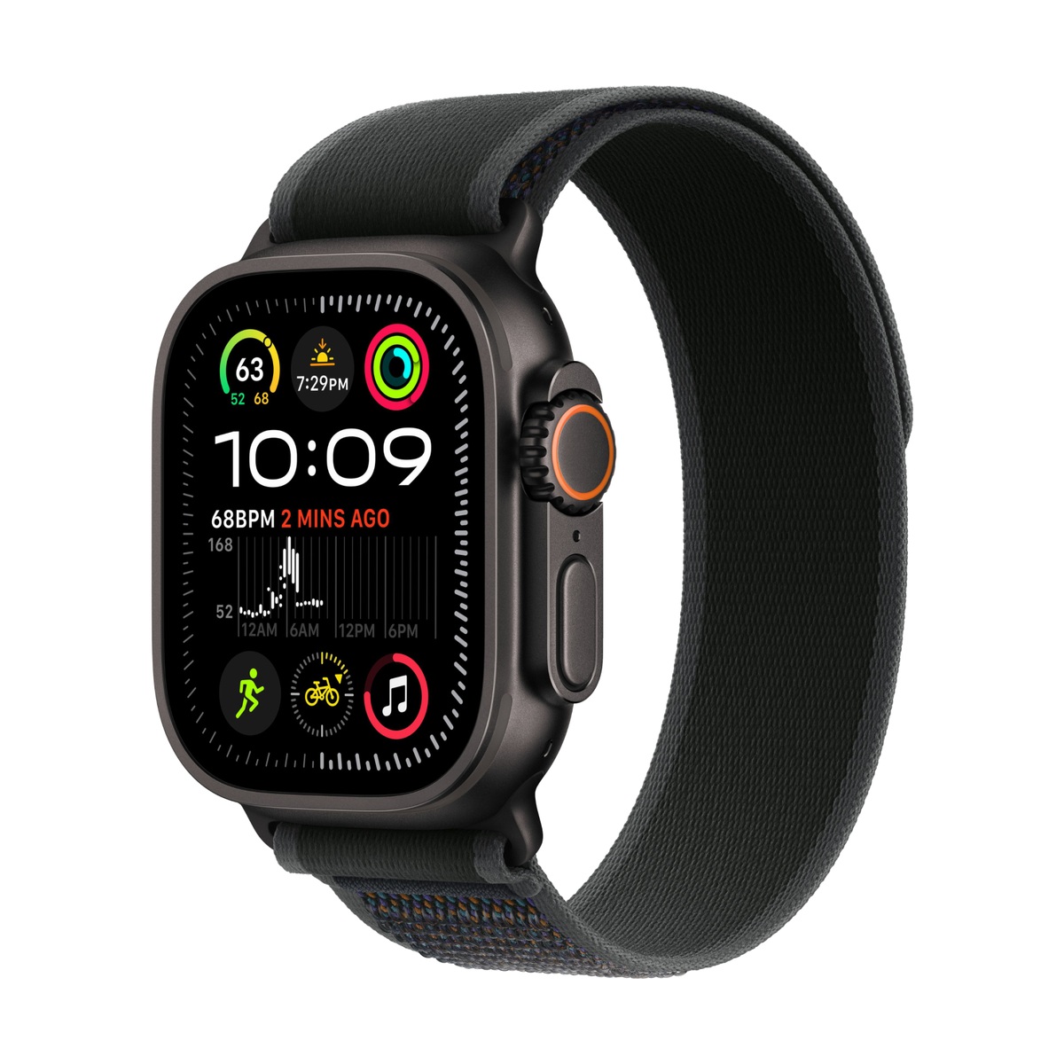 Умные часы Apple Watch Ultra 2 New 49mm Titanium Case Black with Black Trail Loop S/M