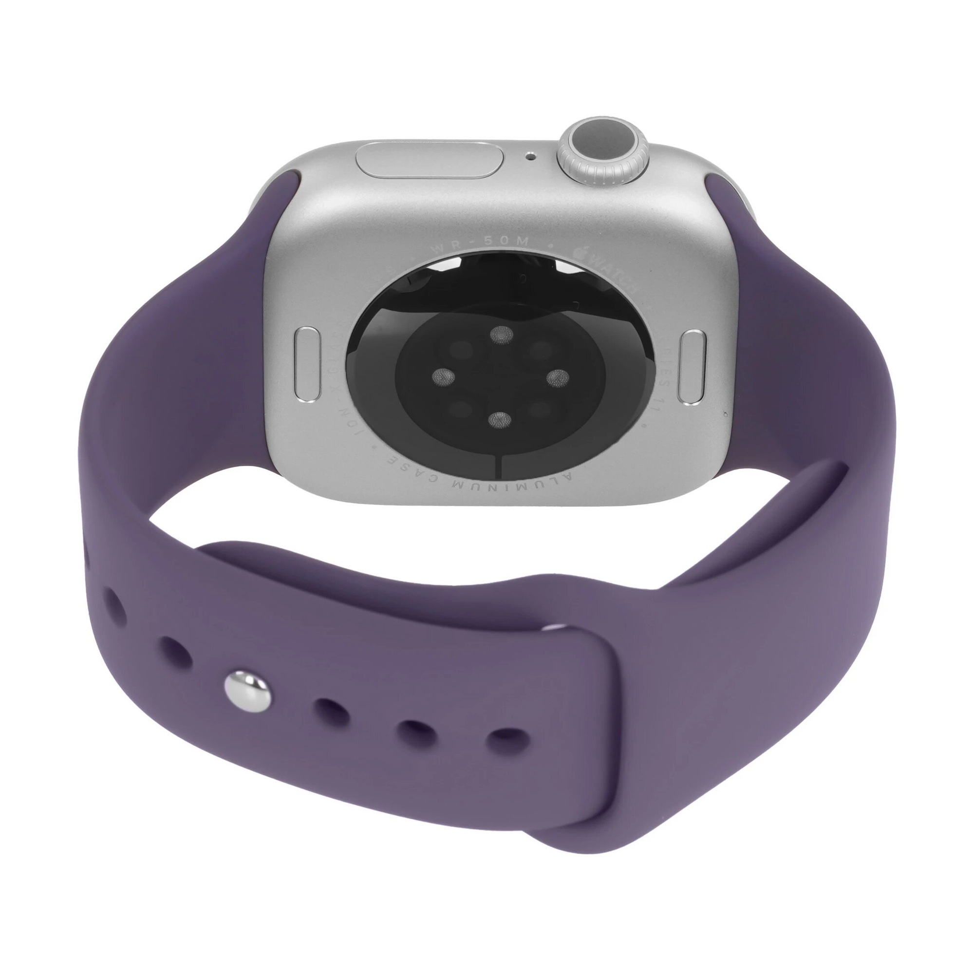 Умные часы Apple Watch Series 11, 46mm, Silver, ремешок Purple Sport Band S/M