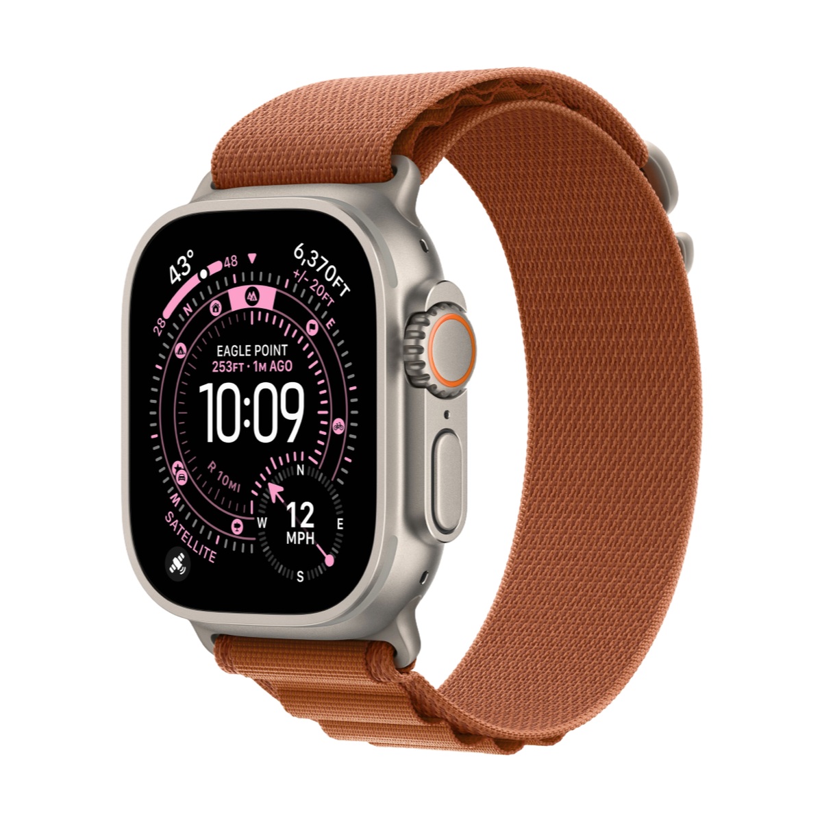Умные часы Apple Watch Ultra 3, 49 мм, Natural Titanium, ремешок Terra Cotta Alpine Loop M
