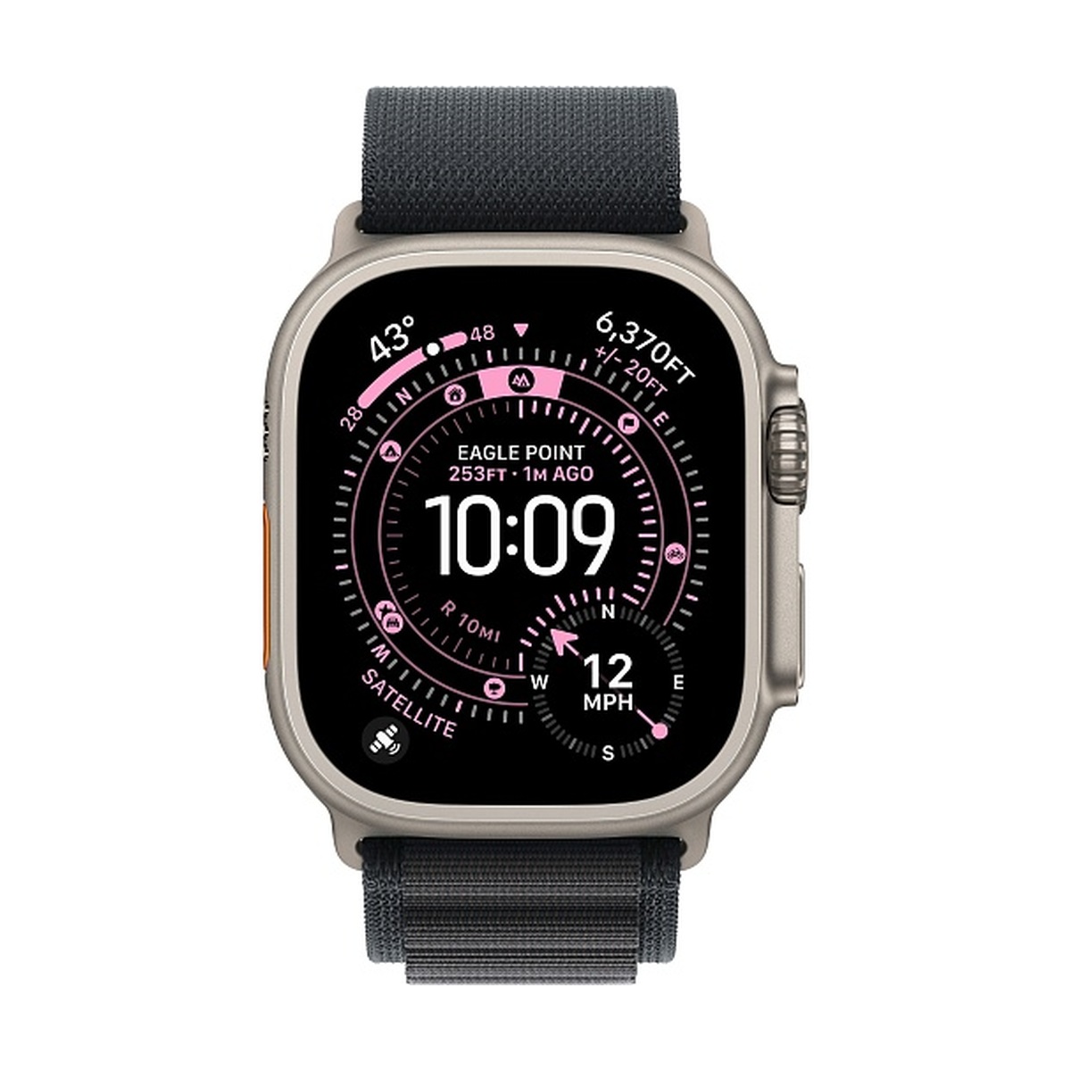 Умные часы Apple Watch Ultra 3, 49 мм, Natural Titanium, ремешок Black Alpine Loop M