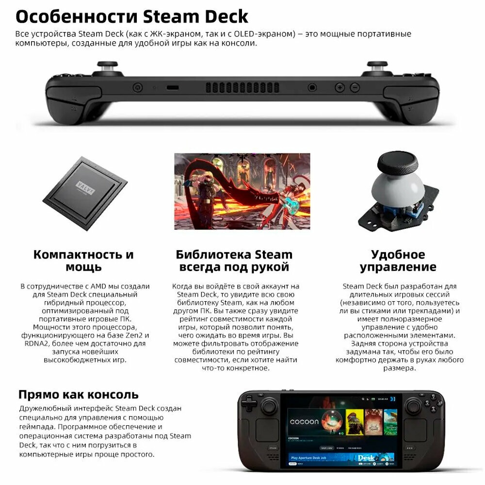 Портативная игровая консоль Valve Steam Deck Oled 1Tb