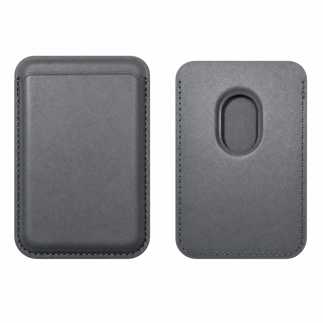 Картхолдер для iPhone Leather Wallet с MagSafe Серый