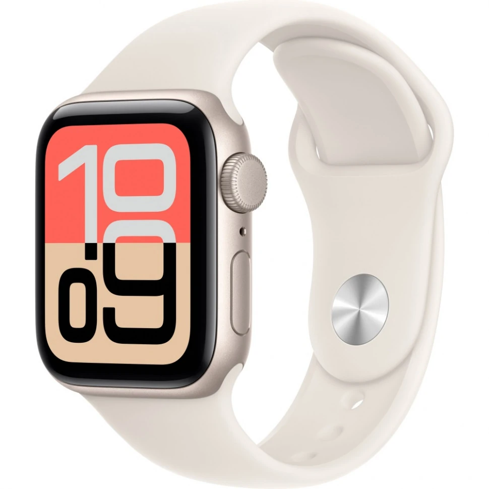 Часы Apple Watch SE 2025 44mm Starlight Starlight Sport Band M/L