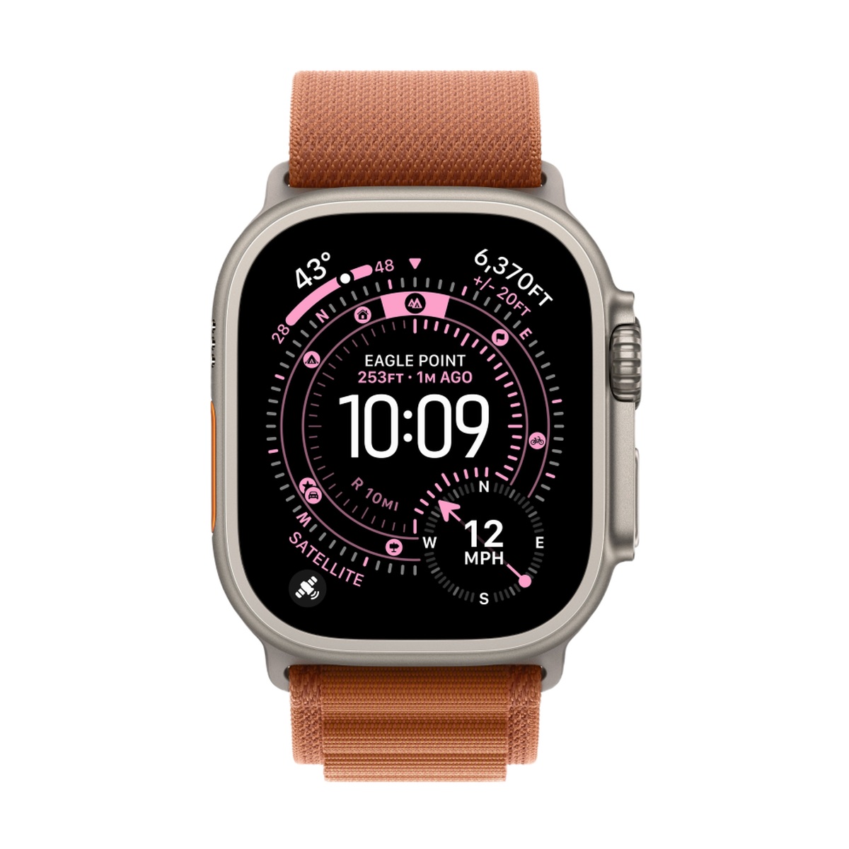 Умные часы Apple Watch Ultra 3, 49 мм, Natural Titanium, ремешок Terra Cotta Alpine Loop L
