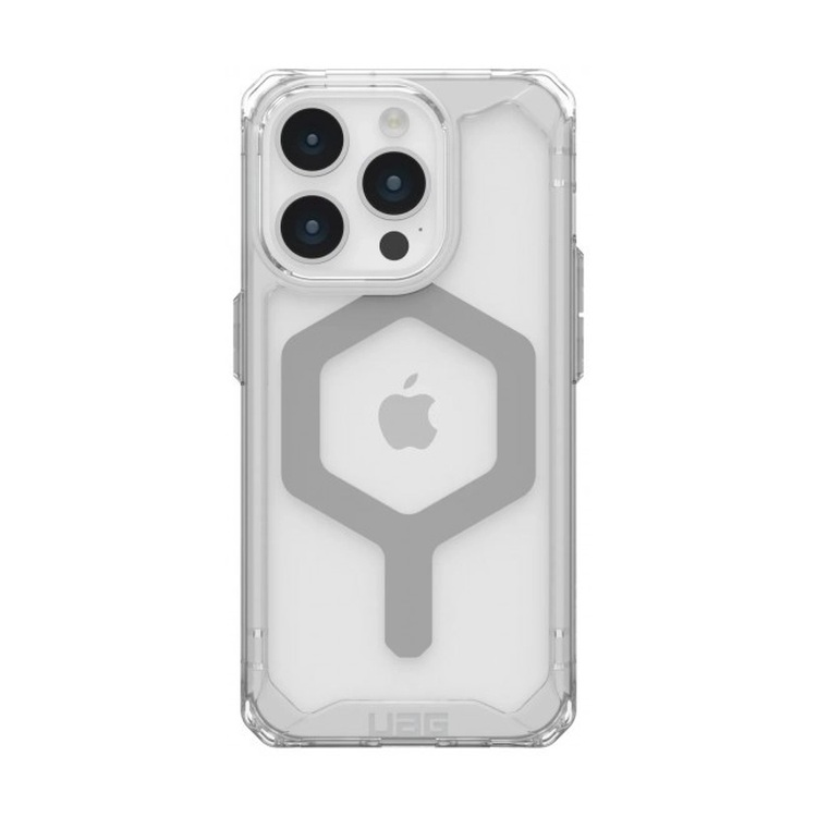 Чехол iPhone 15 Pro прозрачный/серебро (Ice/Silver)