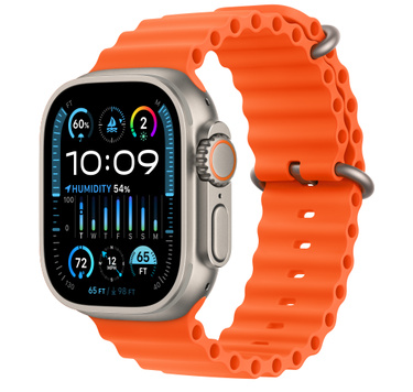 Часы Apple Watch Ultra 2 49 мм Titanium Case with Orange Ocean Band One Size