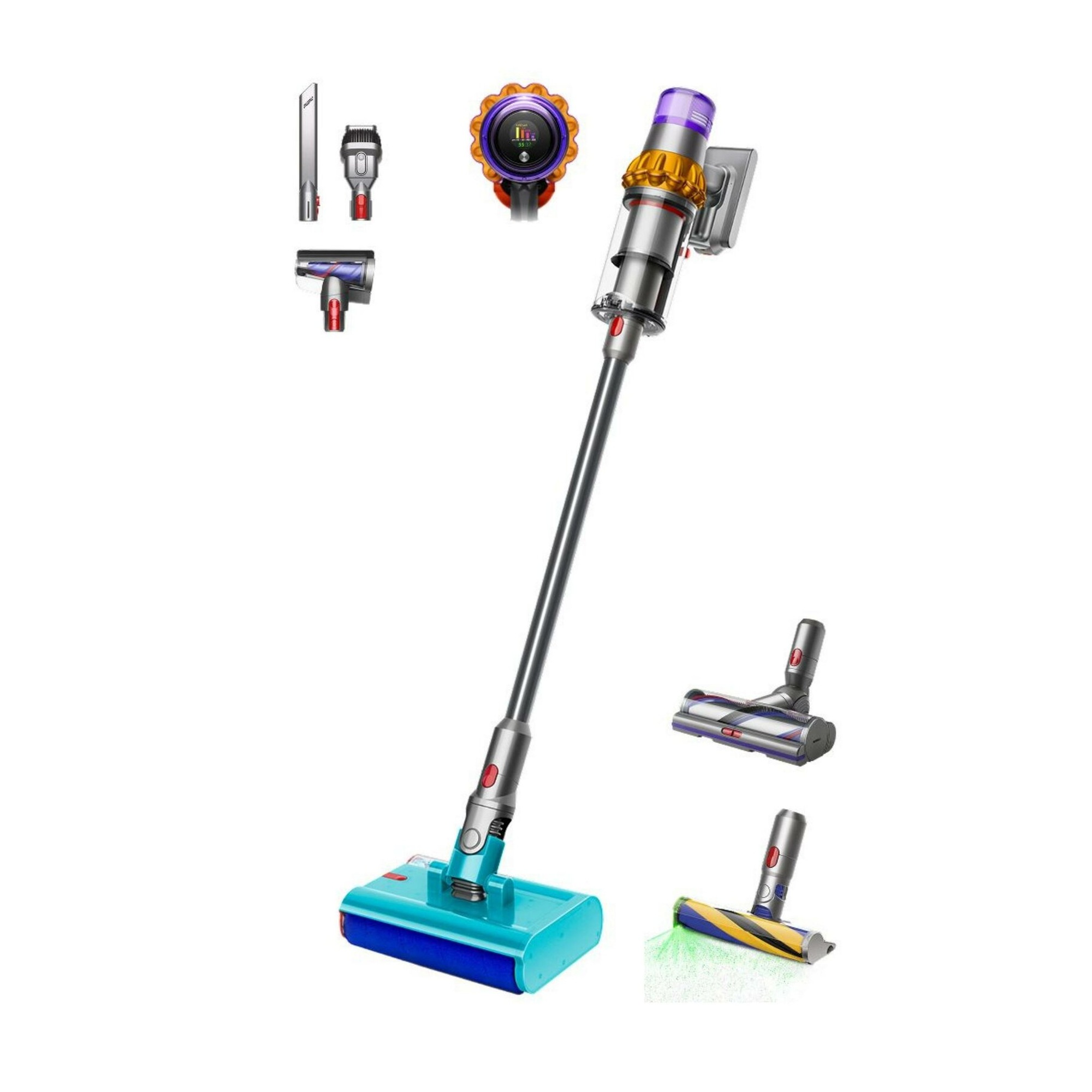 Моющий пылесос Dyson V15S Detect Submarine SV47 Yellow/Nickel