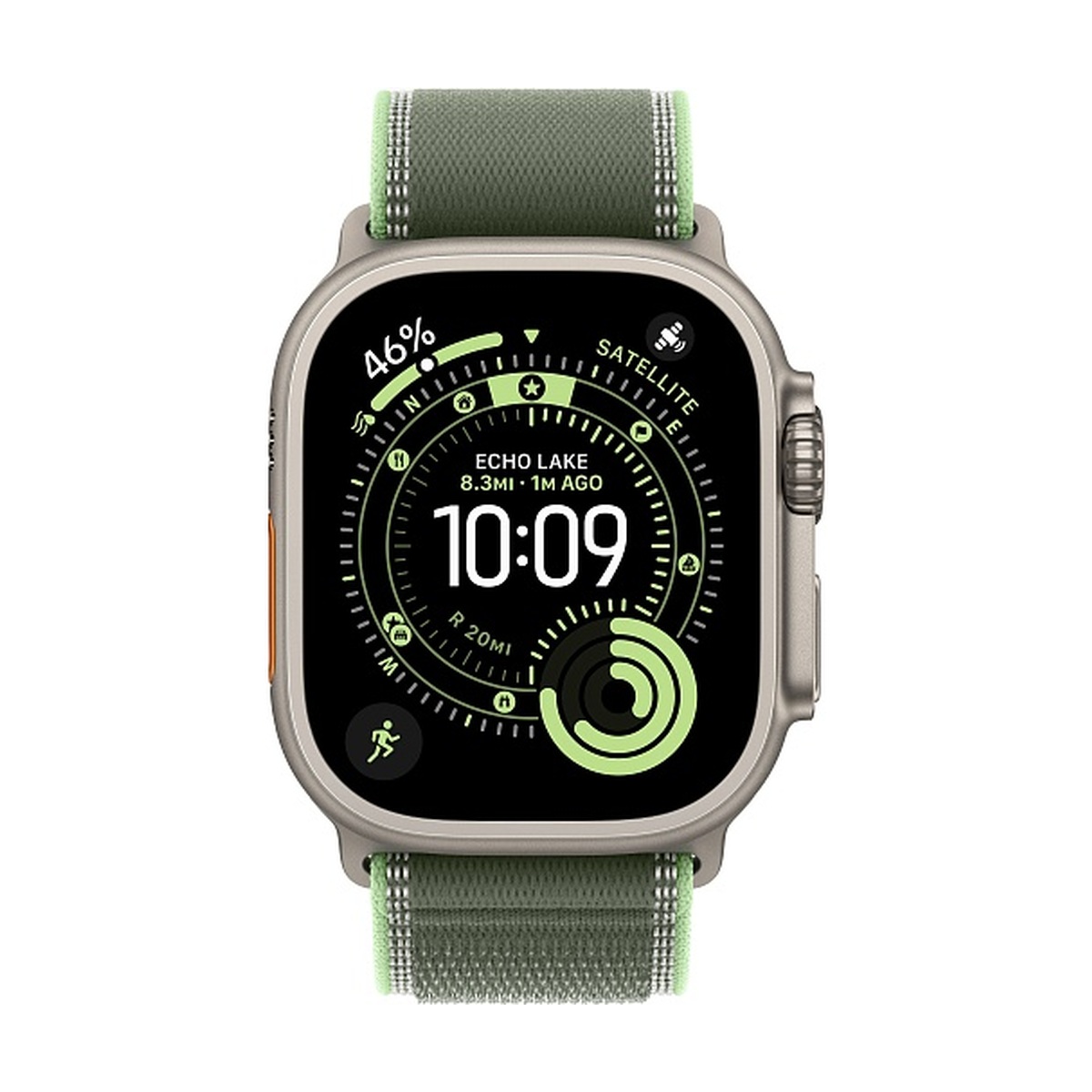 Умные часы Apple Watch Ultra 3, 49 мм, Natural Titanium, ремешок Green Trail Loop S/M