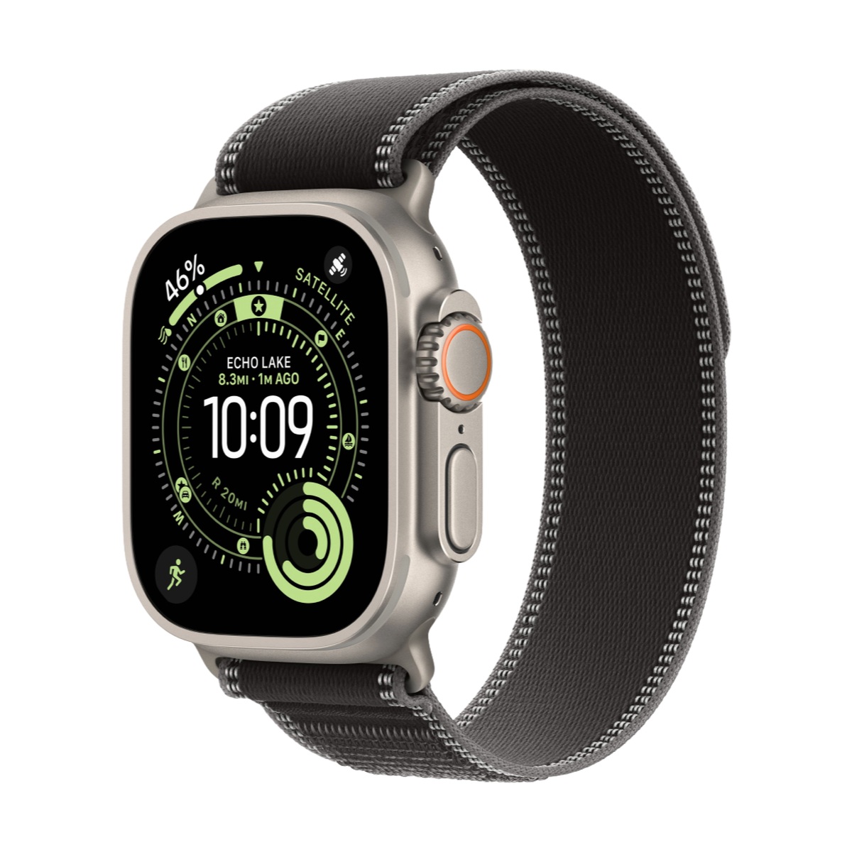Умные часы Apple Watch Ultra 3, 49 мм, Natural Titanium, ремешок Black Trail Loop M/L