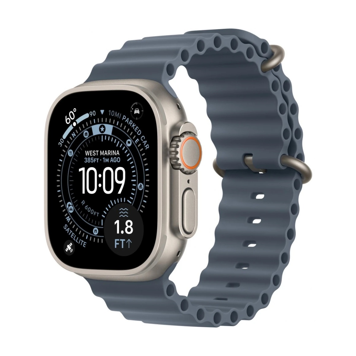 Умные часы Apple Watch Ultra 3, 49 мм, Natural Titanium, ремешок Blue Ocean Band