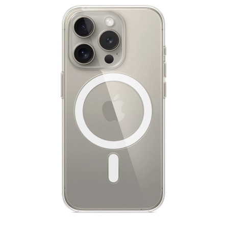 Чехол Clear Case с MagSafe для iPhone 15 Pro Прозрачный