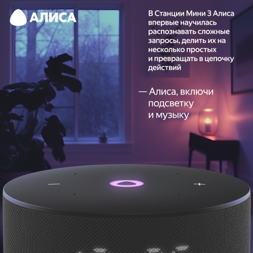 Умная колонка Яндекс Станция Мини 3 Black
