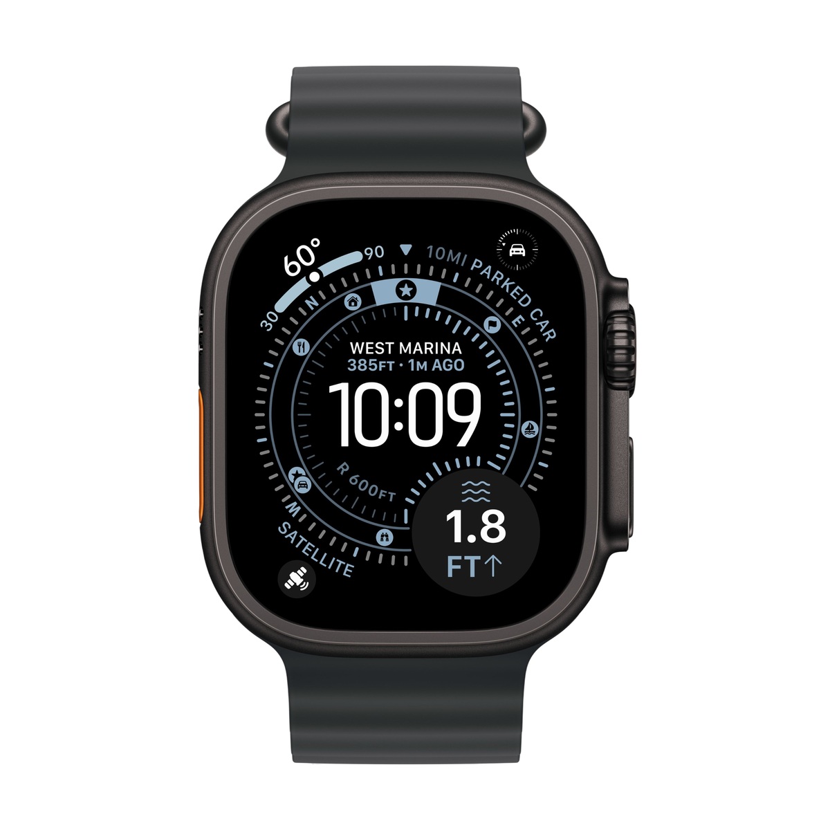 Умные часы Apple Watch Ultra 3, 49 мм, Black Titanium, ремешок Black Ocean Band
