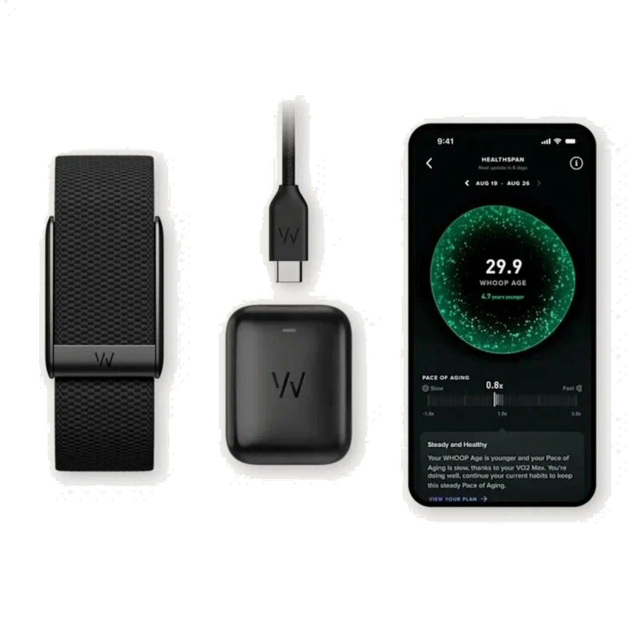Фитнес-браслет Whoop 5.0 One Черный