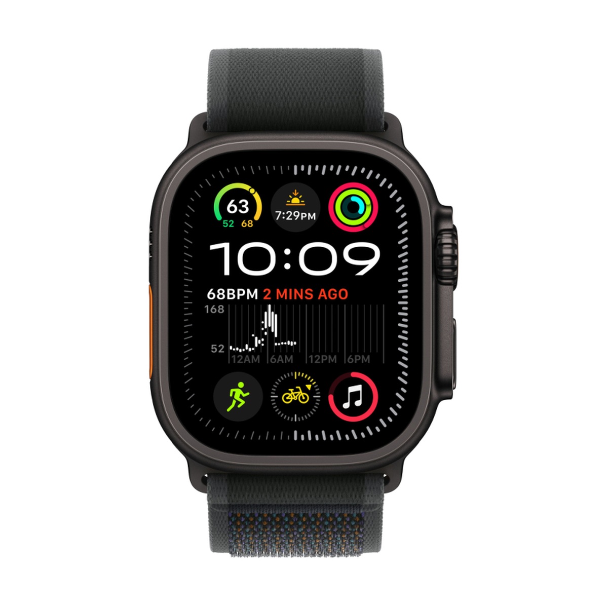 Умные часы Apple Watch Ultra 2 New 49mm Titanium Case Black with Black Trail Loop S/M