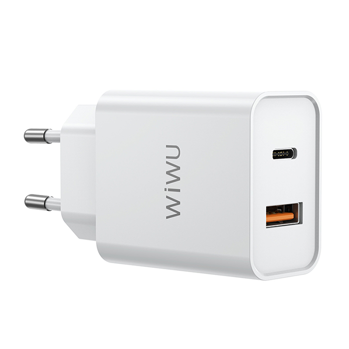 Сетевое зарядное устройство WiWU WIWU Quik 20W+18W Fast Charger USB-A Type-c Белый