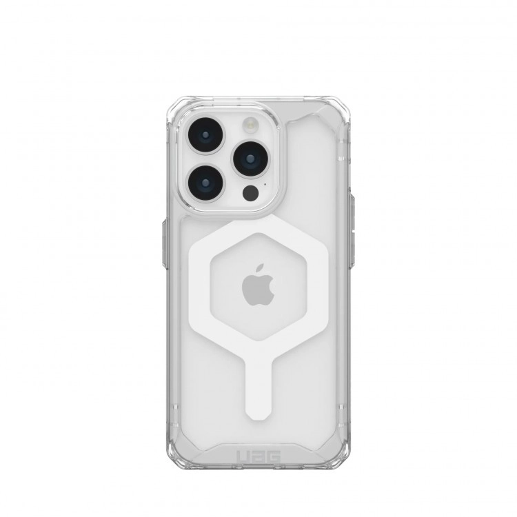 Чехол iPhone 15 Pro прозрачный/белый (Ice/White)