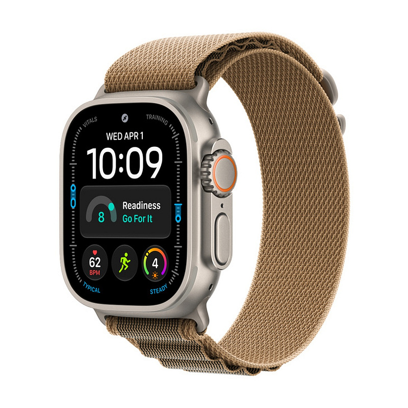 Смарт-часы Apple Watch Ultra 4 GPS + Cellular, 49mm Natural Titanium с ремешком Desert Alpine Loop