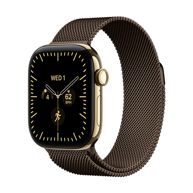 Смарт-часы Apple Watch Series 12 GPS + Cellular 42mm Radiant Gold Titanium, Dark Bronze Milanese Loop