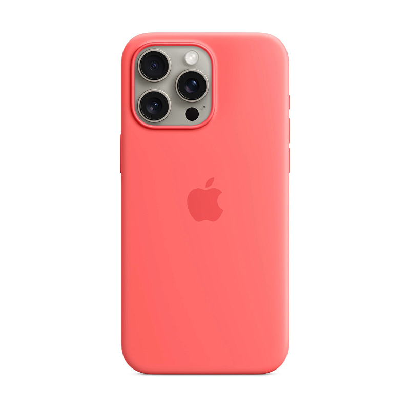 Чехол Silicone Case с MagSafe iPhone 15 Pro Guava