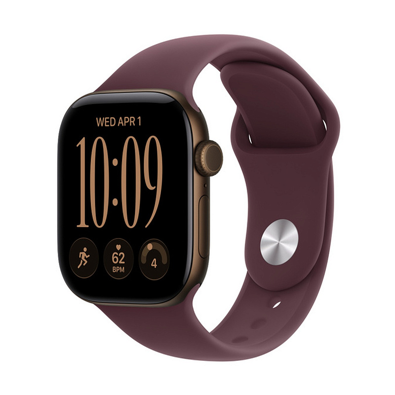 Смарт-часы Apple Watch Series 12 GPS 42mm Dark Bronze Aluminium, Burgundy Sport Band, размер M/L