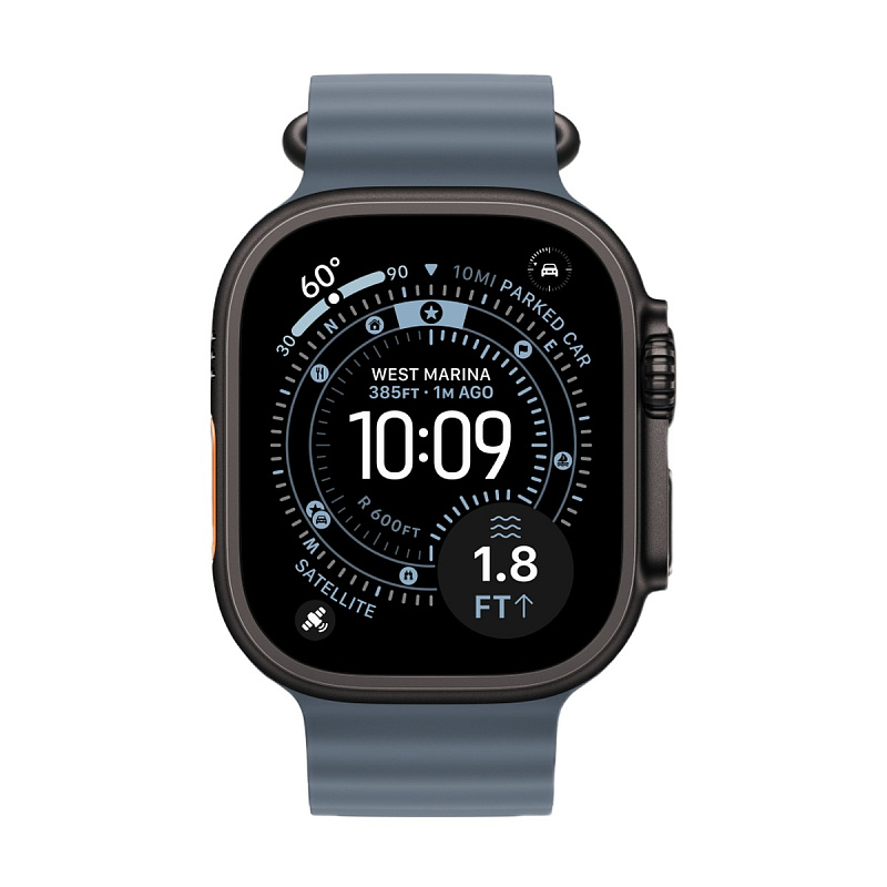 Умные часы Apple Watch Ultra 3, 49 мм, Black Titanium, ремешок Blue Ocean Band