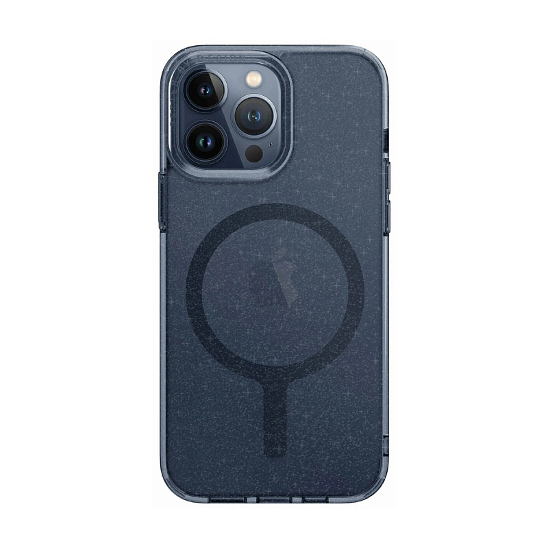 Чехол Uniq HYBRID LIFEPRO XTREME MAGCLICK CHARGING (MagSafe) для iPhone 15 Pro 6.1", синий с блестками