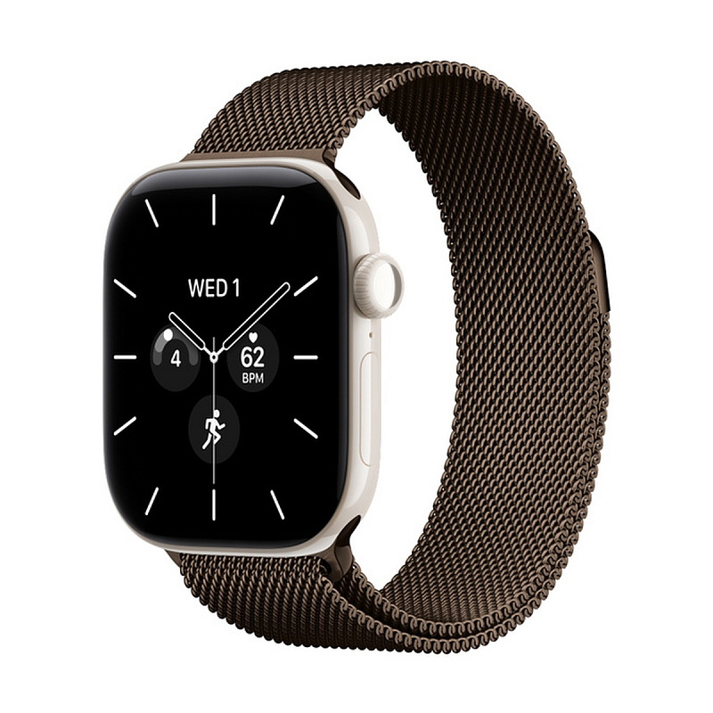 Смарт-часы Apple Watch Series 12 GPS + Cellular 42mm Pearl White Ceramic, Dark Bronze Milanese Loop