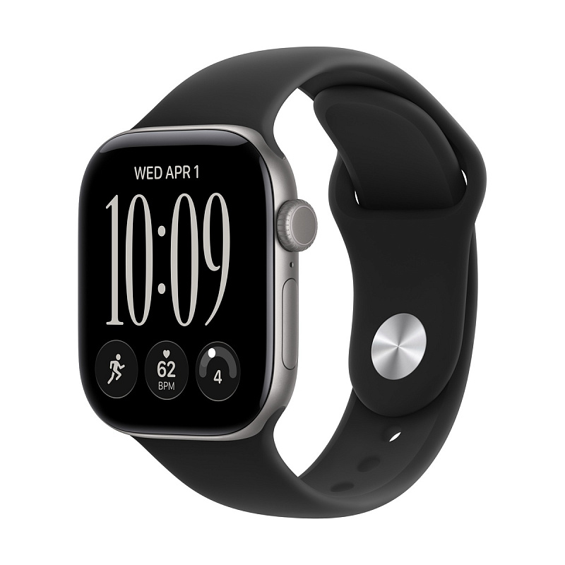 Смарт-часы Apple Watch Series 12 GPS 42mm Space Gray Aluminium, Black Sport Band, размер M/L