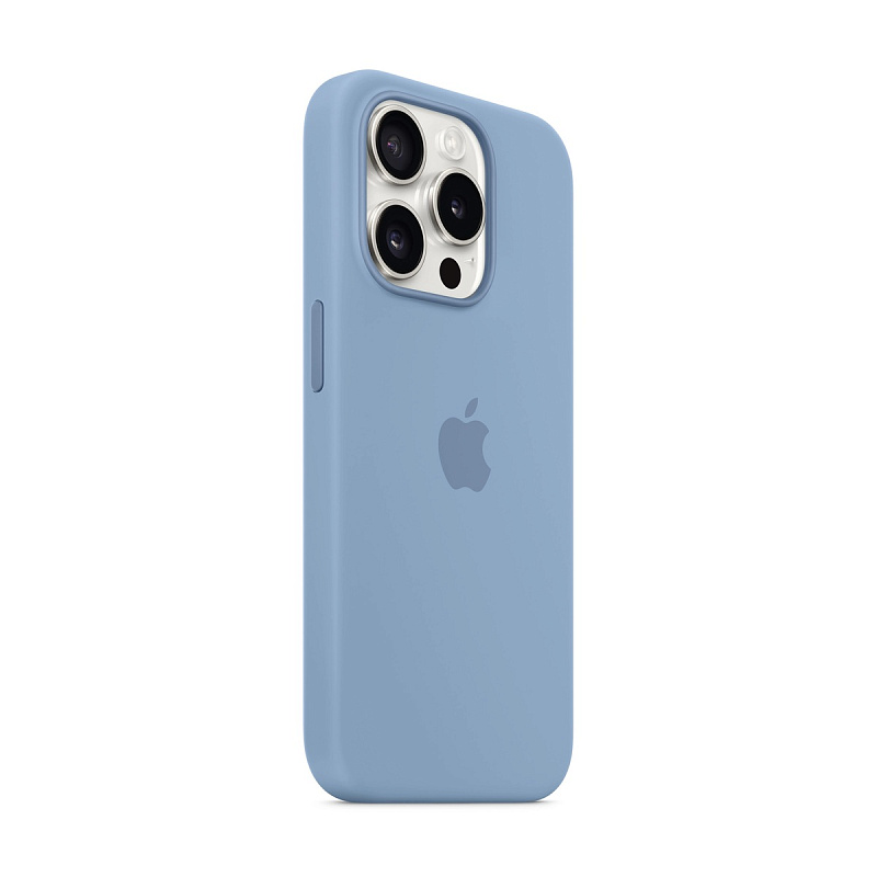 Чехол Silicone Case с MagSafe для iPhone 15 Pro Max Winter Blue