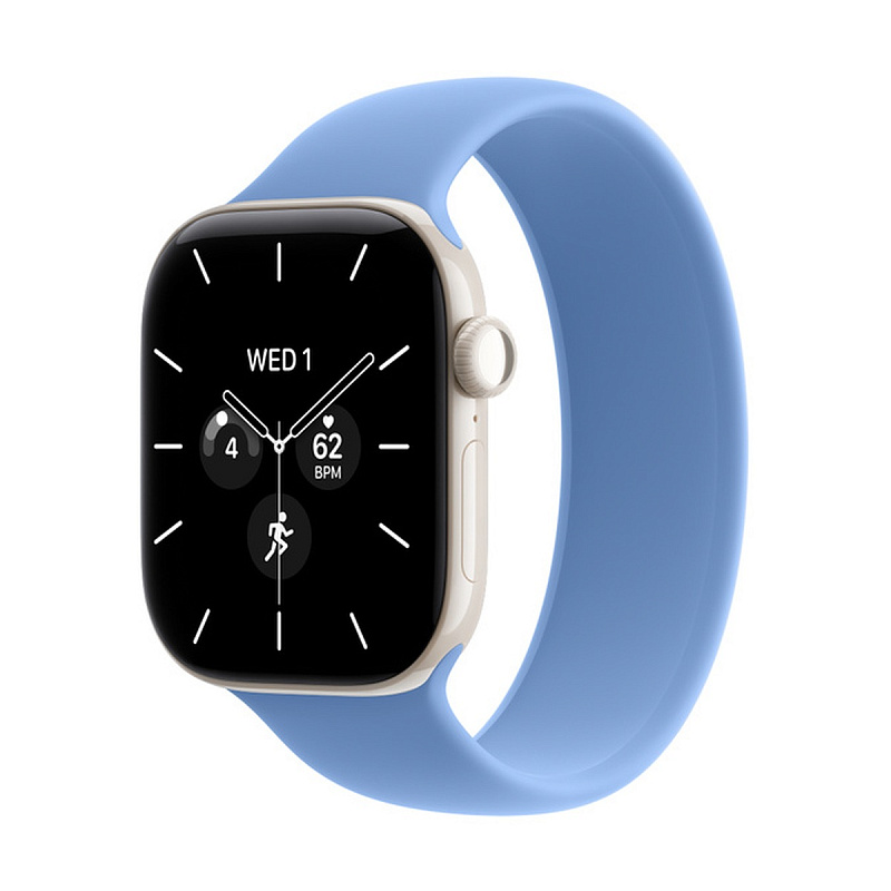 Смарт-часы Apple Watch Series 12 GPS + Cellular 42mm Pearl White Ceramic, Wildflower Blue Solo Loop