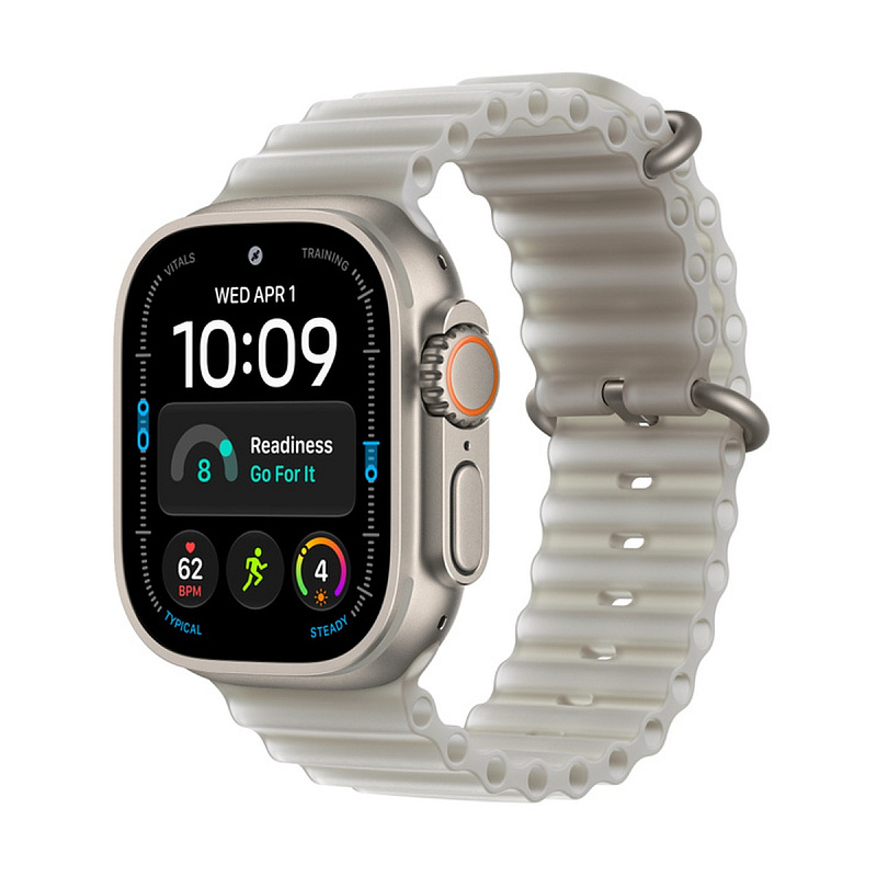 Смарт-часы Apple Watch Ultra 4 GPS + Cellular 49mm Natural Titanium, Translucent Gray Ocean Band