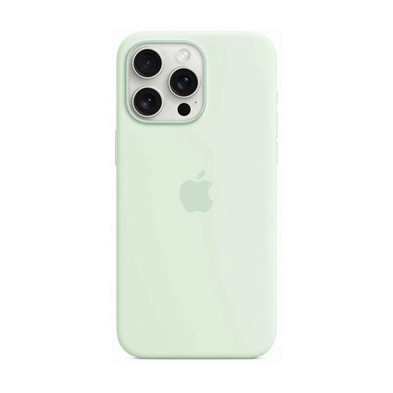 Чехол Silicone Case с MagSafe iPhone 15 Pro Soft Mint