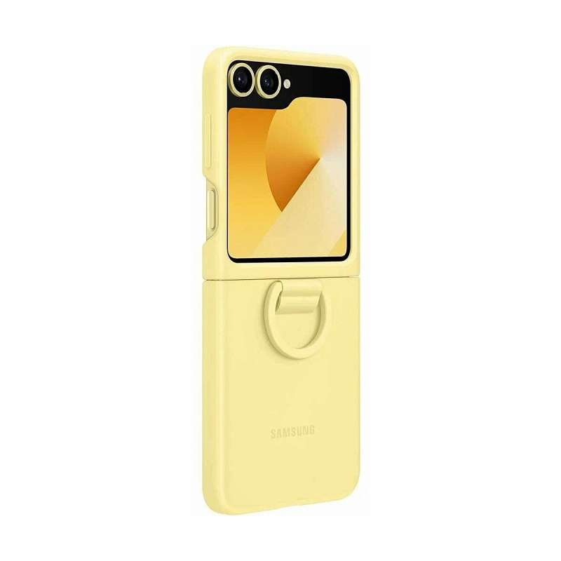 Чехол с кольцом держателем Silicone Case Желтый