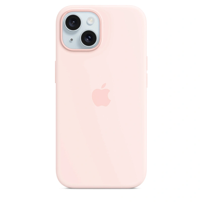 Чехол Silicone Case с MagSafe для iPhone 15 Light Pink