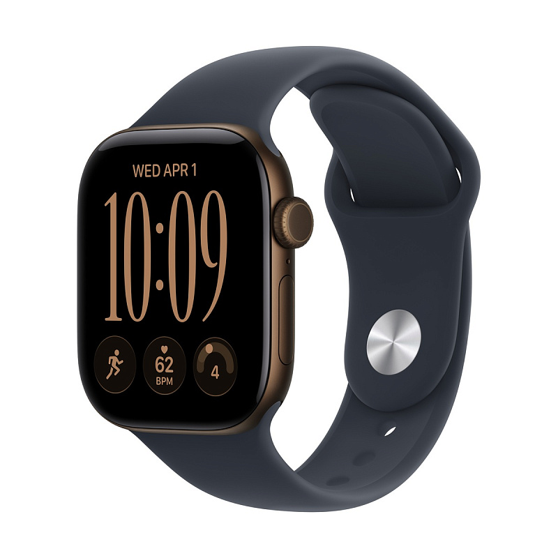 Смарт-часы Apple Watch Series 12 GPS 42mm Dark Bronze Aluminium, Navy Blue Sport Band, размер M/L