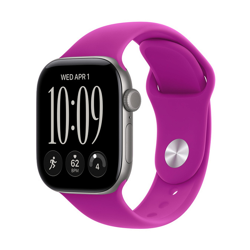 Смарт-часы Apple Watch Series 12 GPS 42mm Space Gray Aluminium, Magenta Sport Band, размер M/L