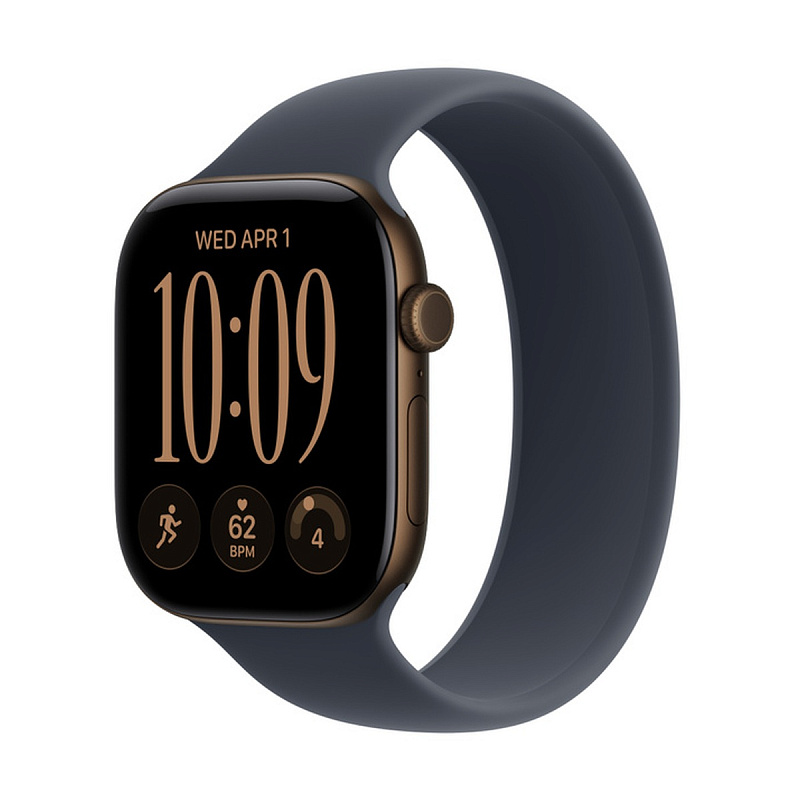 Смарт-часы Apple Watch Series 12 GPS 46mm Dark Bronze Aluminium, Navy Blue Solo Loop