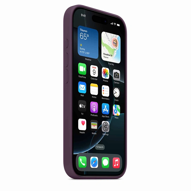 Чехол Silicone Case с MagSafe для iPhone 16 Pro Purple