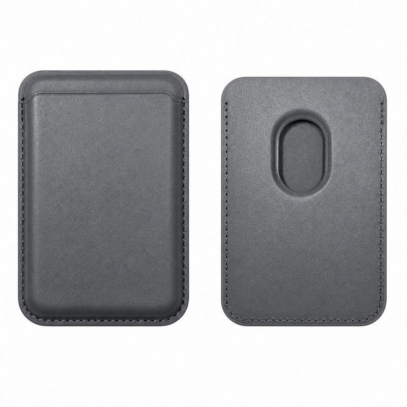 Картхолдер для iPhone Leather Wallet с MagSafe Серый