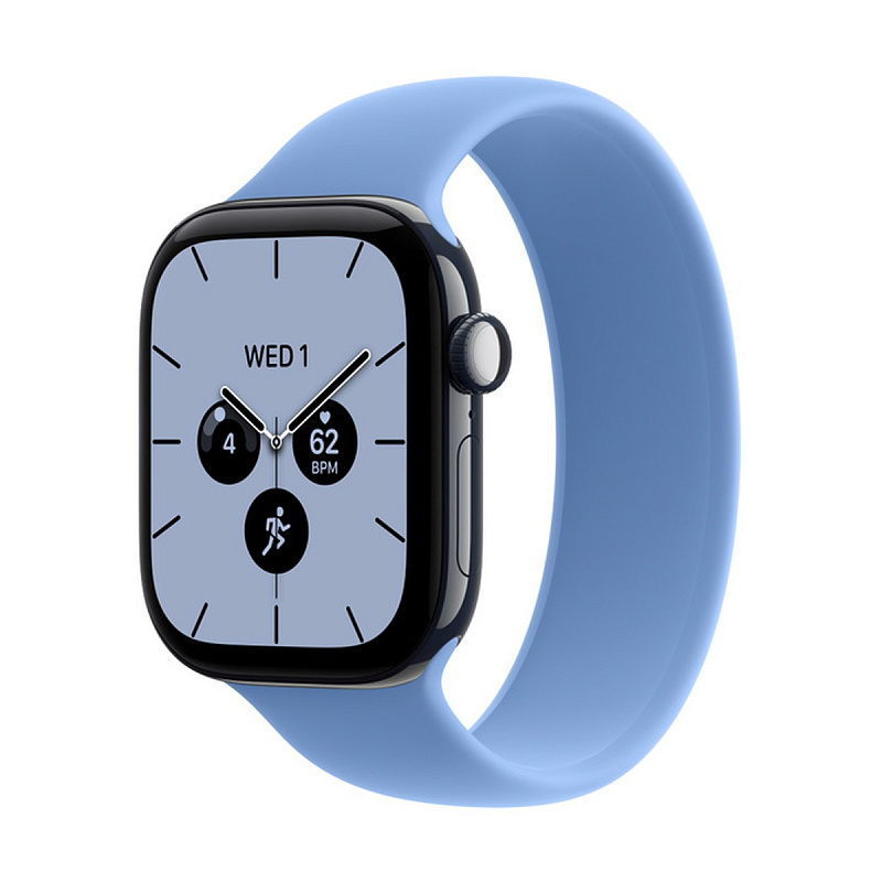 Смарт-часы Apple Watch Series 12 GPS + Cellular, 42mm Night Blue Ceramic с ремешком Wildflower Blue Solo Loop