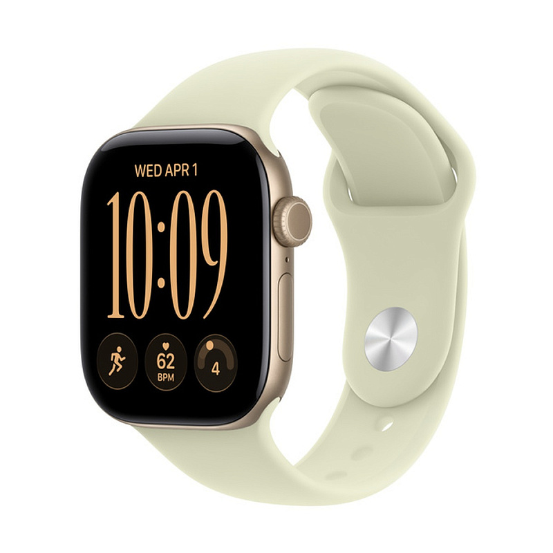 Смарт-часы Apple Watch Series 12 GPS 42mm Light Gold Aluminium, Pale Succulent Sport Band, размер S/M