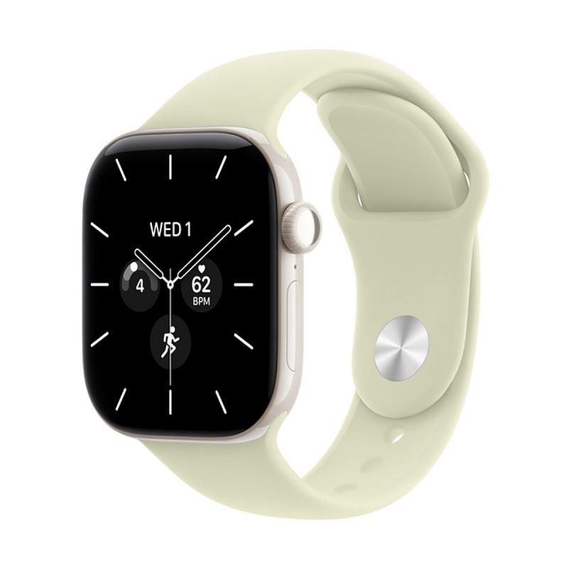 Смарт-часы Apple Watch Series 12 GPS + Cellular 42mm Pearl White Ceramic, Pale Succulent Sport Band, размер M/L