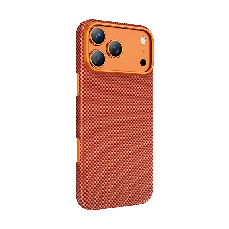 Чехол Keephone с MagSafe для iPhone 17 Pro Max Kevlar Norra оранжевый